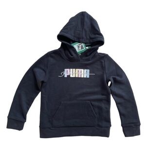 Puma Youth Black Pullover Hoodie XS NWT
